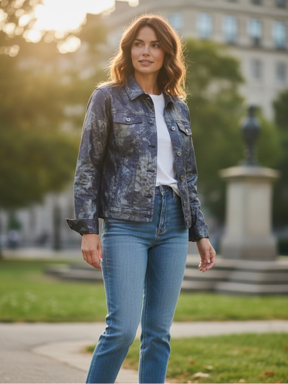 NEW | CHICO'S Floral Full zip blazer / jacket